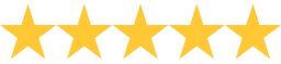 Five yellow stars in a row