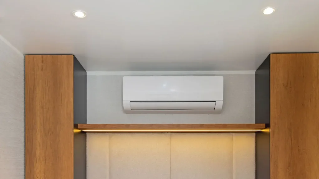 Modern air conditioning unit installation