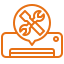Air conditioner maintenance icon illustration