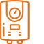 Orange water heater illustration