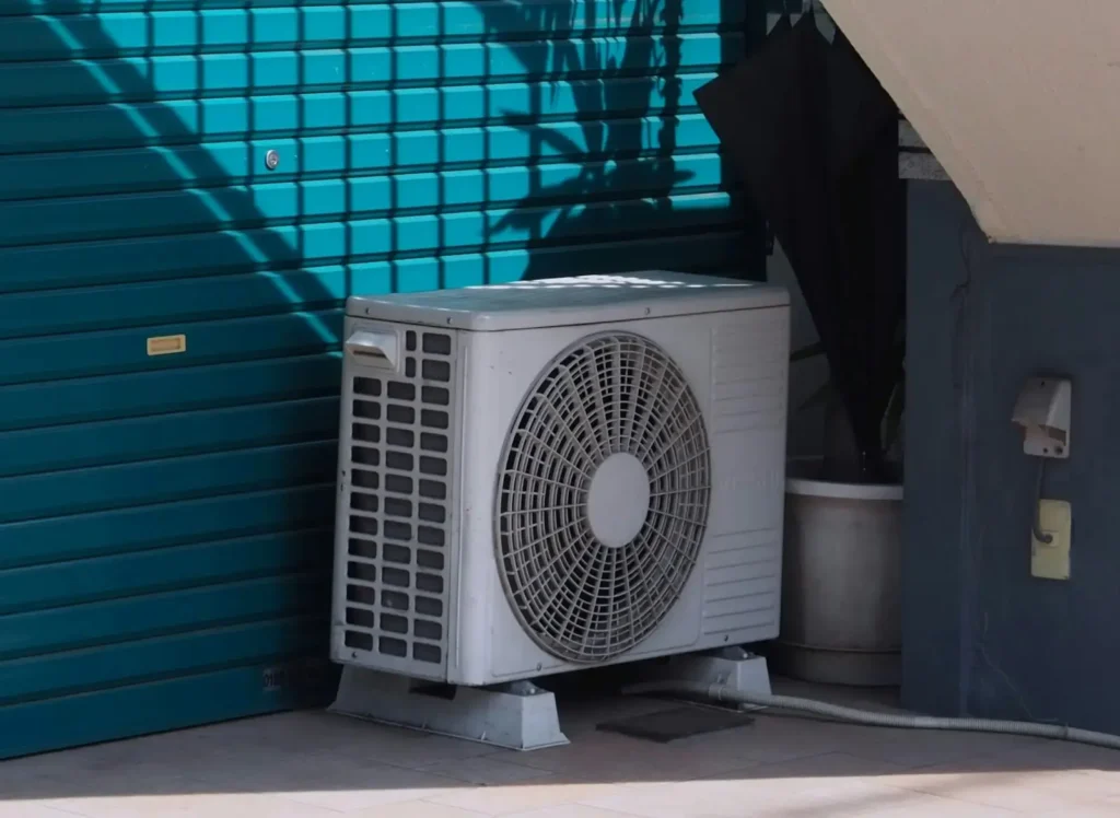 Outdoor air conditioning unit installed